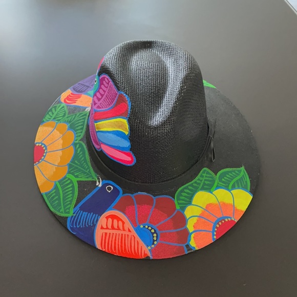 Hand Painted fashion Mexican themed Cowboy hat - Picture 2 of 5